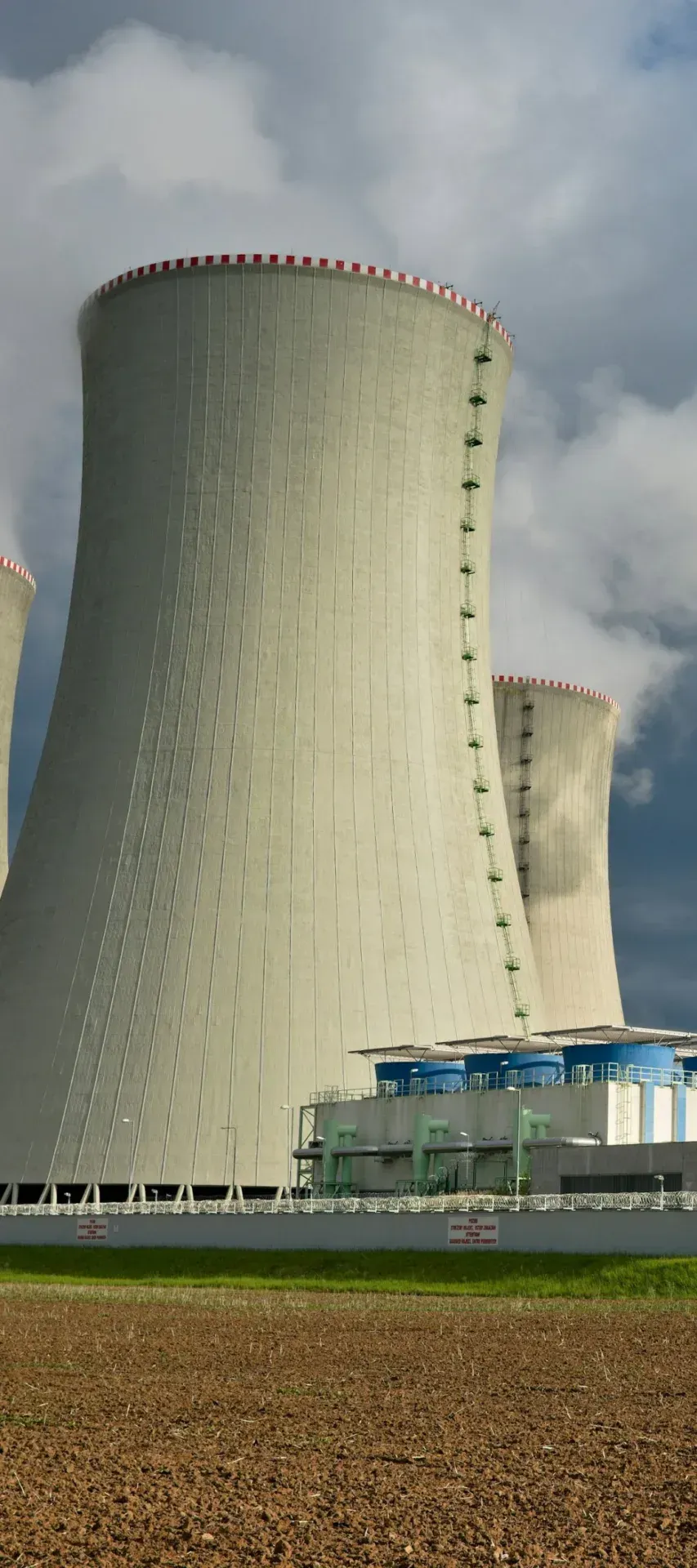 Cooling towers at a nuclear power station
